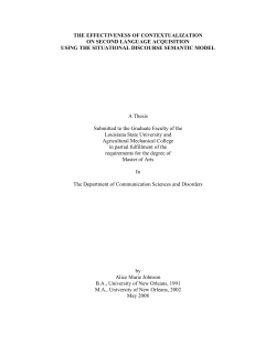 the effectiveness of contextualization