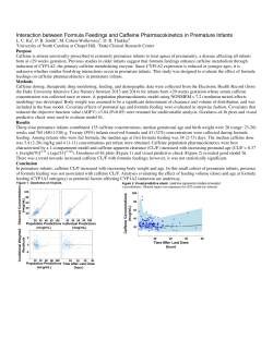 Interaction between Formula Feedings and Caffeine