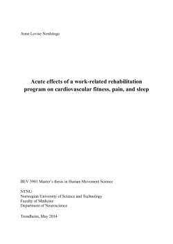 Acute effects of a work-related rehabilitation program on