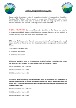 THEME: THE FUTURE (For more ideas and a definition of the theme