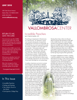 Lent, 2010 - Vallombrosa Center