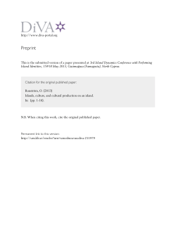 Islands, culture, and cultural production on an island