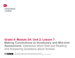 Grade 4 ELA Module 3A, Unit 2, Lesson 7