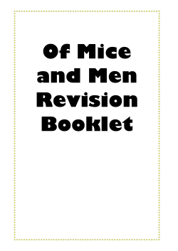 Of Mice and Men Revision Booklet PDF File