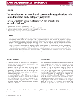 The development of race-based perceptual categorization