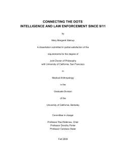 connecting the dots. intelligence and law enforcement since 9/11