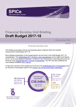 Draft Budget 2017-18 - Scottish Parliament