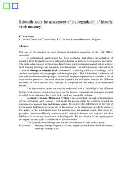 Scientific tools for assessment of the degradation of historic brick