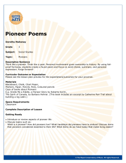 Pioneer Poems