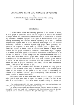 on maximal paths and circuits of graphs
