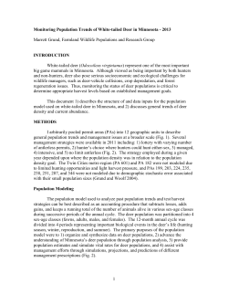 Monitoring Population Trends of White-tailed Deer in Minnesota