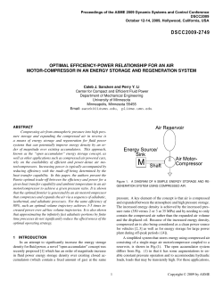 Optimal Efficiency-Power Relationship for an Air