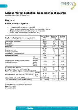 Labour Market Statistics: December 2015 quarter