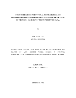 commodification, institutional restructuring and corporate