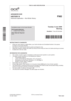 Unit F982 - Historical explanation - Non-British history