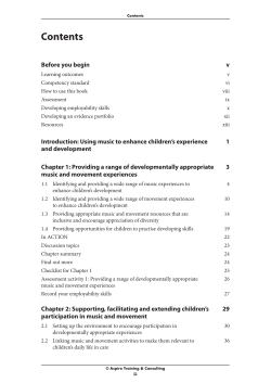 Contents - Aspire Learning Resources