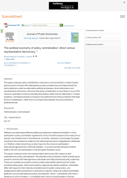 The political economy of policy centralization: direct versus