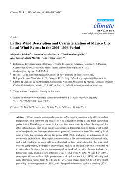 Lattice Wind Description and Characterization of Mexico City Local