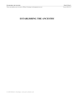 establishing the ancestry