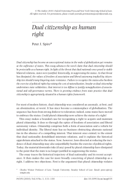 Dual citizenship as human right