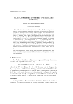 semi-parametric estimates under biased sampling