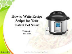 How to Write Recipe Scripts for Your Instant Pot Smart