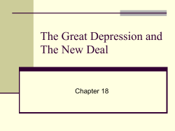 The Great Depression and The New Deal Ch 18