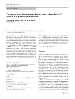 Comparing immediate transient tinnitus suppression using tACS and