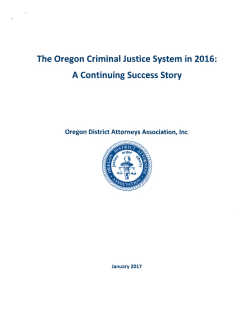 The Oregon Criminal Justice System in 2016