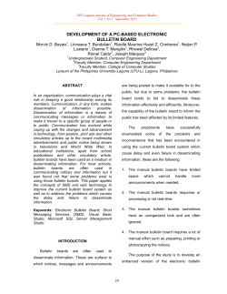 development of a pc-based electronic bulletin board