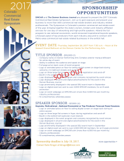 Sponsorship Now Open!