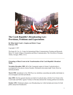 The Czech Republic`s Broadcasting Law