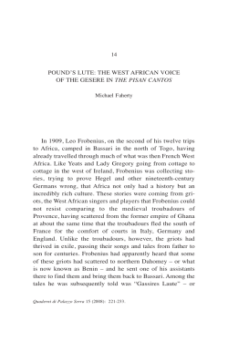 Pound`s Lute: The West African Voice of the Gesere in The Pisan