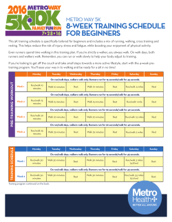 Metro Way 5K Training Program