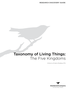 Taxonomy of Living Things: The Five Kingdoms