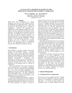 An Analytical Method to Eliminate the Redundant Parameters in