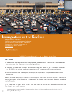 Immigration in the Rockies