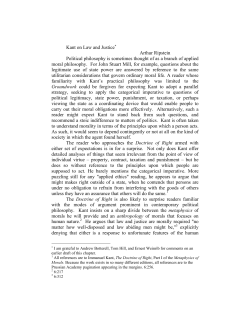 Kant`s legal and political philosophy