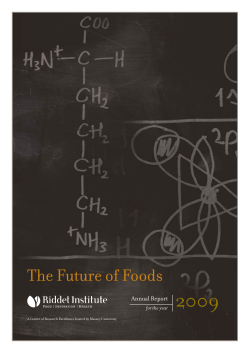 The Future of Foods
