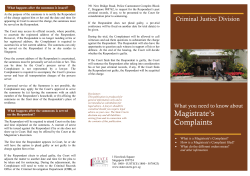 Magistrate`s Complaints