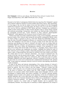 Article in Press &ndash; Brno Studies in English 2016 Petr Chalupsk&yacute;: A