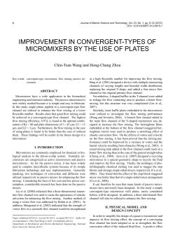improvement in convergent-types of micromixers by the use of plates