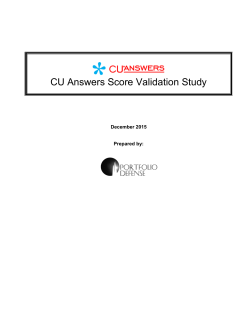 CU Answers Score Validation Study