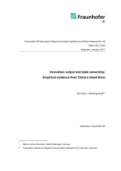 Innovation output and state ownership: Empirical