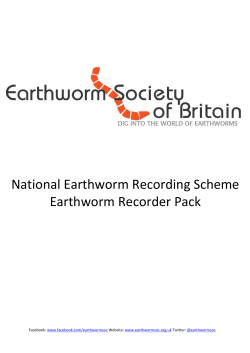 NERS Earthworm Recorder Pack (May 2016)