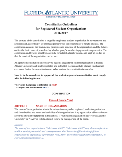 Constitution Guidelines - Florida Atlantic University
