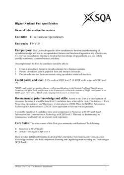 national unit specification: general information