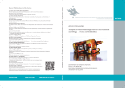 Analysis of Fatal Poisonings Due to Toxic Alcohols and Drugs