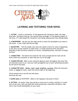 layering and texturing your novel