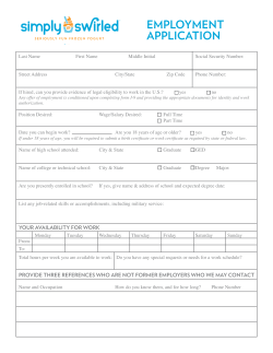 employment application